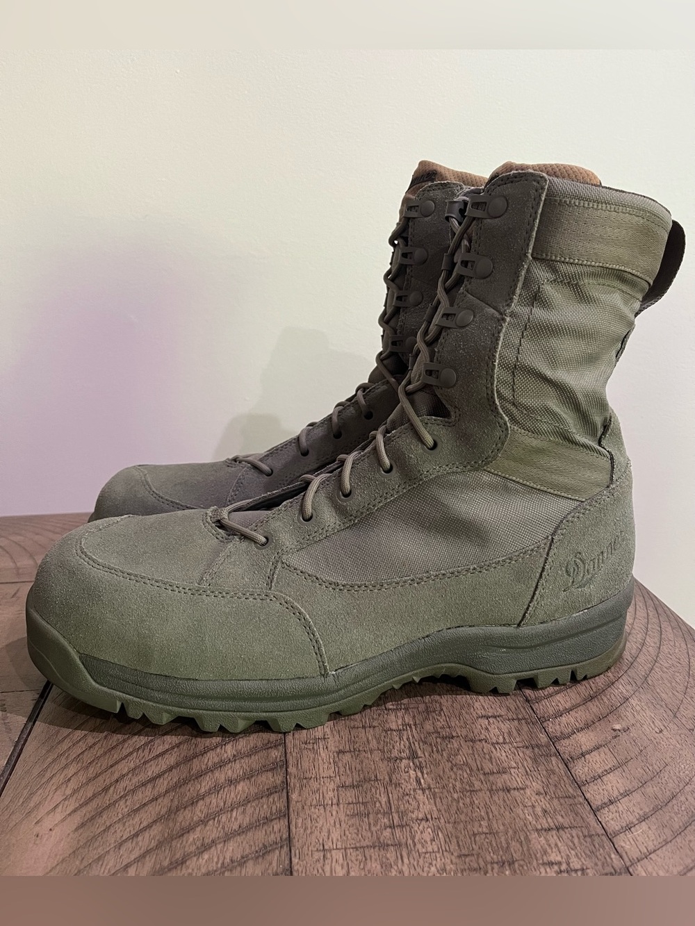 Danner Boots Tanicus Side-Zip NMT 8" Sage Dry Steel Toe Men’s 11.5 Combat 55321